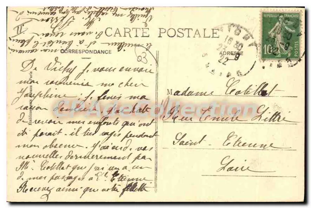 Schloss Maultmont — Vichy — Verlag C. H. n° 2345 - Rückseite