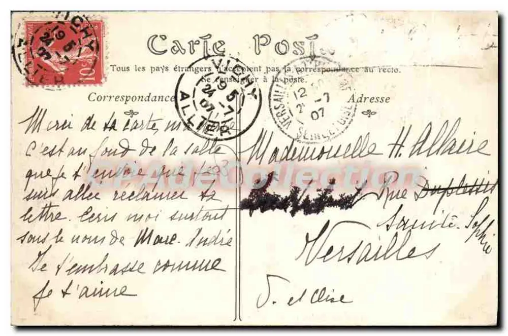 Vichy — Hotel Pocztowy, widok wewnętrzny — ND Phot, nr 302 - Rewers