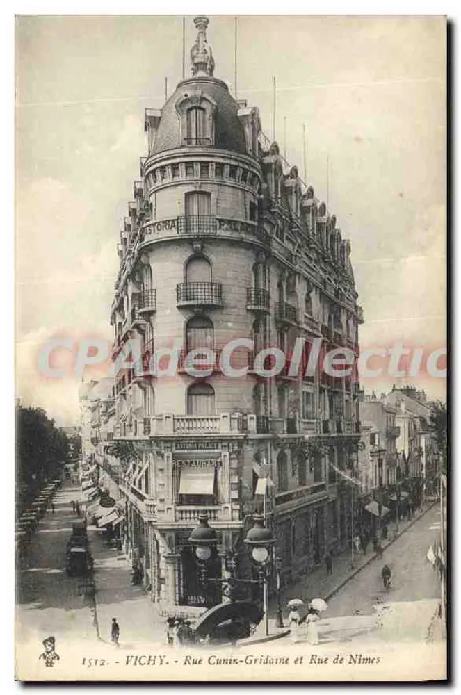 Vichy - Straße Cunin-Grédaime und Straße de Nîmes — Hotel-Restaurant Historia — n°1512 - Vorderseite