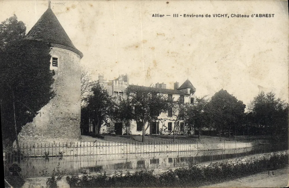 Allier — III — Environs de VICHY, Château d'ABREST - Frente