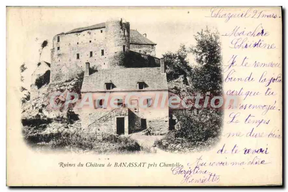 Ruinen des Château de BANASSAT in der Nähe von Chantelle — Verlag unbekannt, Seriennummer nicht sichtbar - Vorderseite