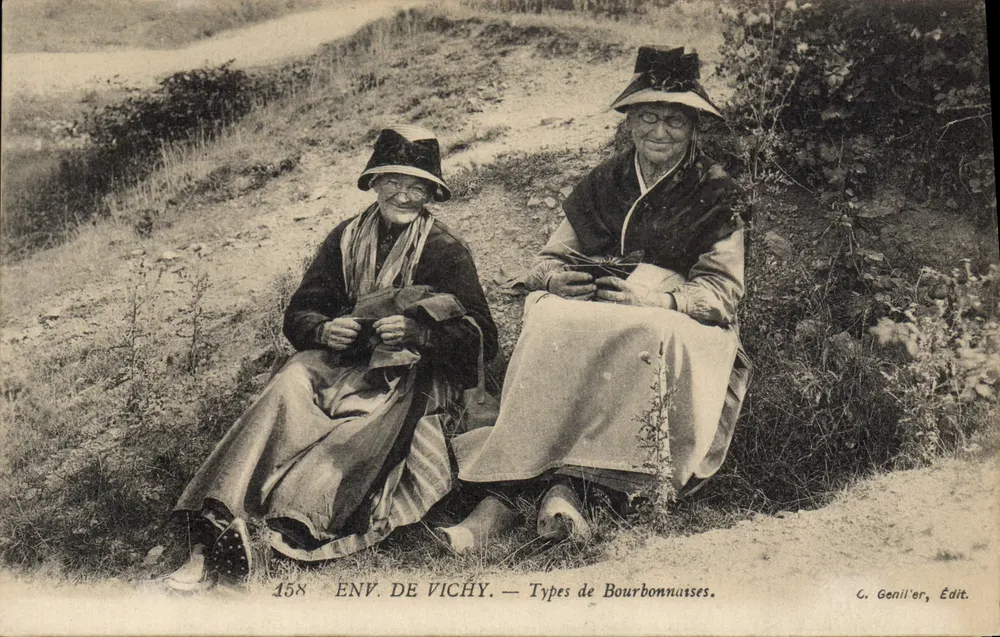 Ansicht von Vichy — Typen der Bourbonnaises — G. Genil'ér, Verlag - Vorderseite