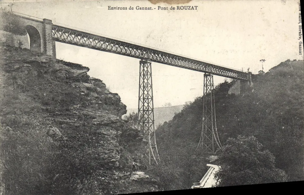 Ponte de Rouzat — Arredores de Gannat — Editor: Maloy, Gannat - Frente