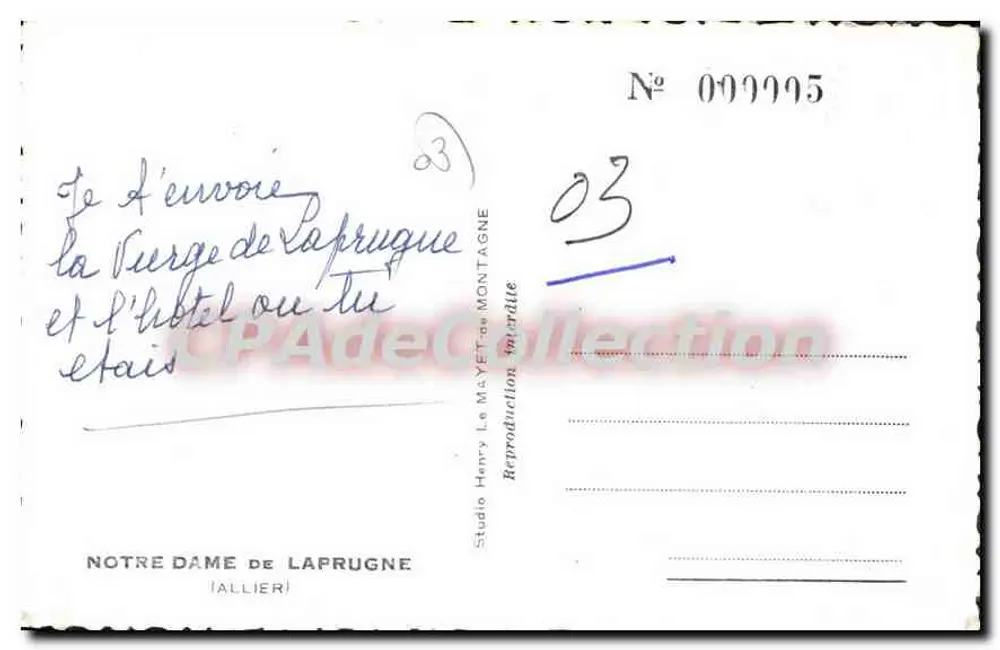 Nossa Senhora de Laprugne — estátua sob domo metálico — Studio Henry Le Mayet, Montagné - Verso