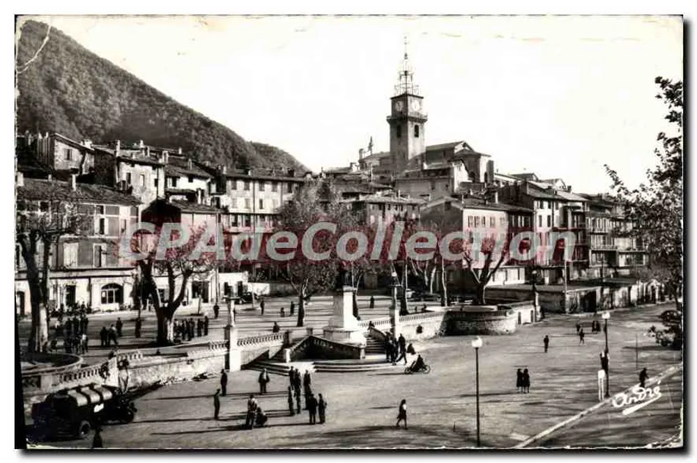 Digne - Place de la Libération und Statue Gassendi — Edition d'Art Ours - Vorderseite