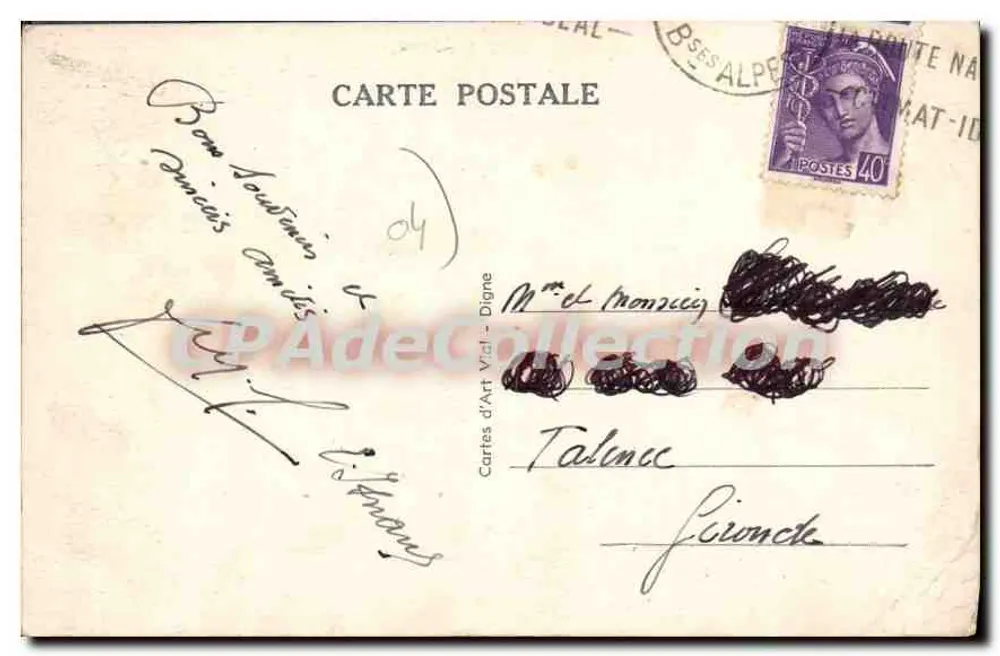 Digne-les-Bains (B.-A.) — Avenue Gambetta — Les Plus Beaux Sites des Alpes - Rückseite