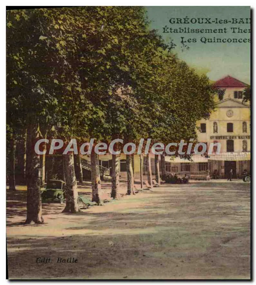 Gréoux-les-Bains — Estabelecimento Termal Les Quinconces — Edit. Baille - Frente