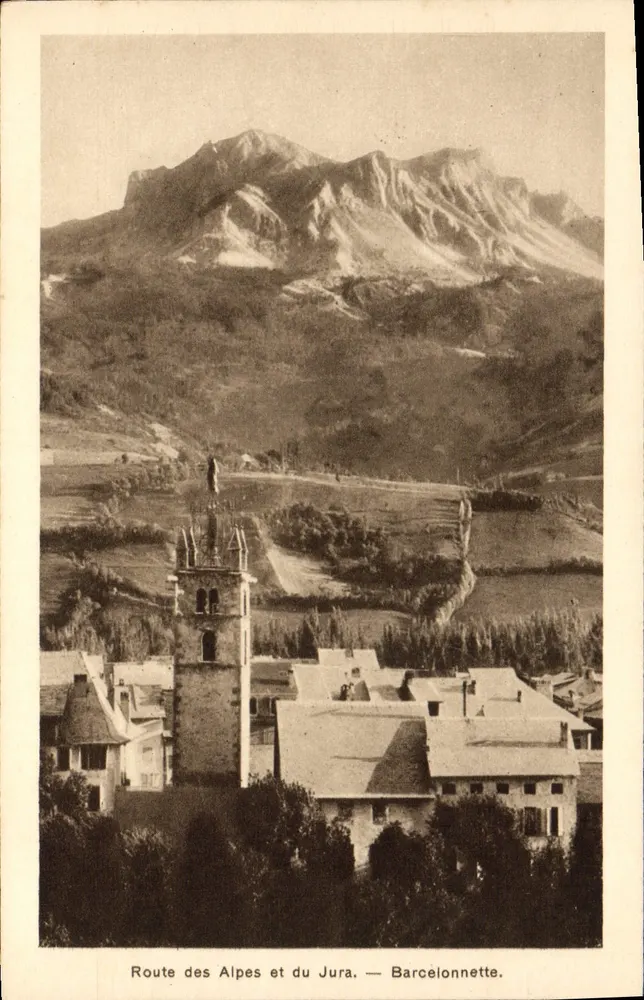 Route der Alpen und des Juras — Barcelonnette — J. Barreau et Cie, Paris - Vorderseite