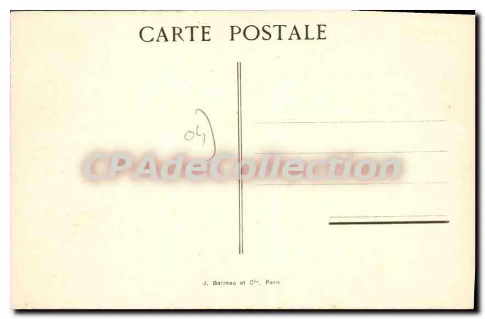 Route der Alpen und des Juras — Barcelonnette — J. Barreau et Cie, Paris - Rückseite