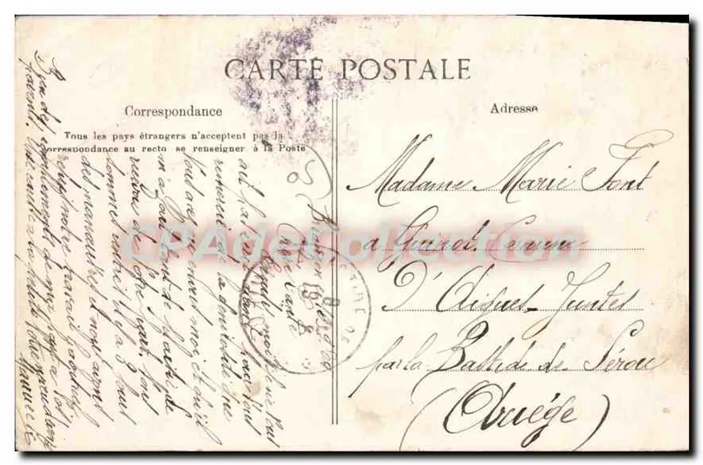 Souvenir de Briançon — editor: Ime Neens, Tabacs - Verso