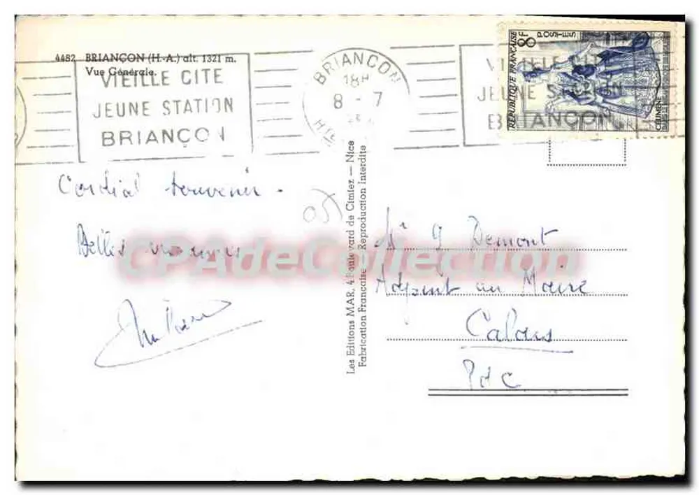 Briancón (H.-A.) — Alte Stadt, junge Station — Les Éditions MAR, 4482 - Rückseite