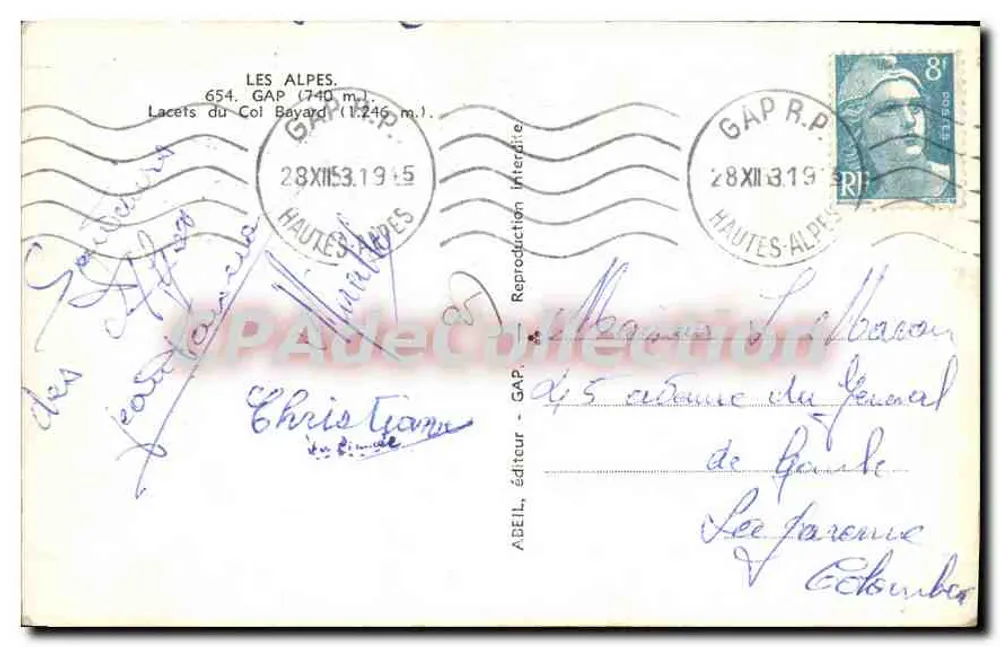 Le Alpi — Giri del Col Bayard (1.246 m.) — ABEL, editore - GAP - Verso