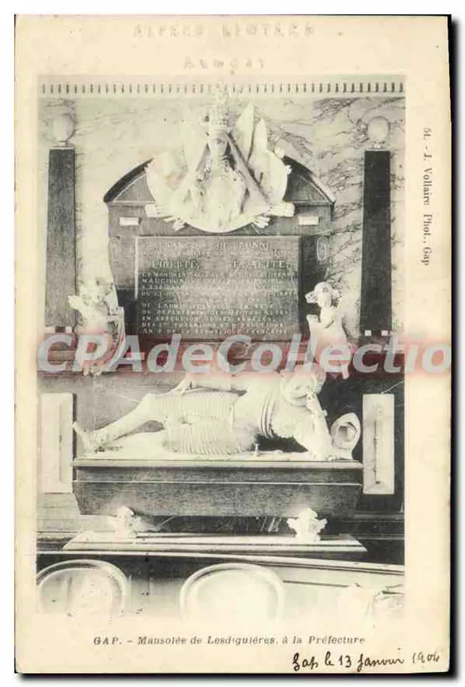 GAP - Mausoléu de Lesdiguières, na Prefeitura — Alfred Leutrec, Voltaire Fot. Gap, n° 54-1 - Frente