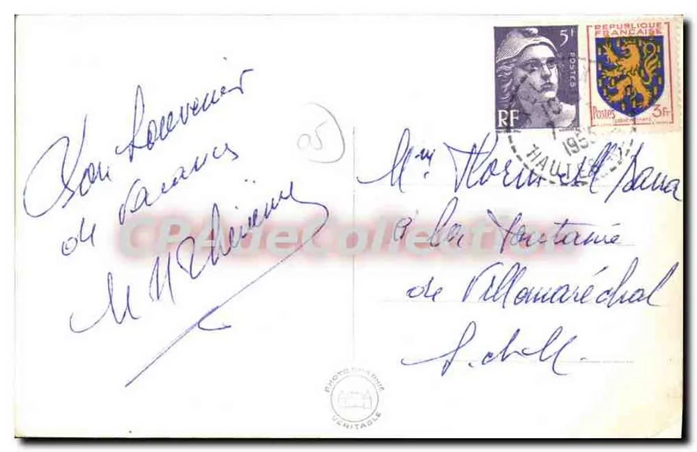 Éclèfride de Chapel — Igreja de Chapel — Bilhete postal antigo de Coleção - Verso