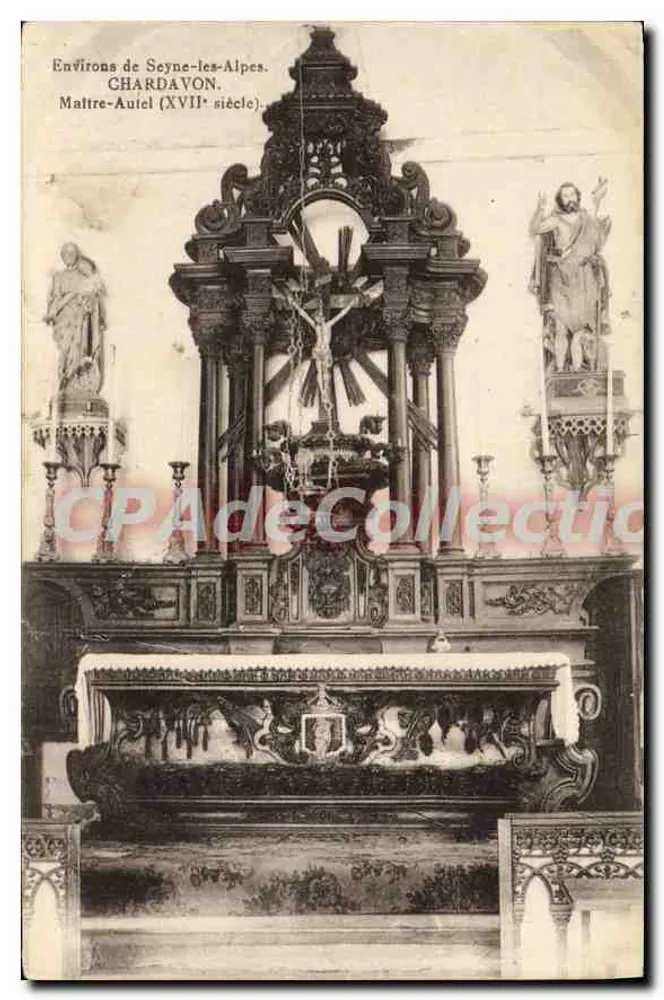 Chardavon — Altar des 17. Jahrhunderts — Antike Ansichtskarte CPAdeCollection - Vorderseite