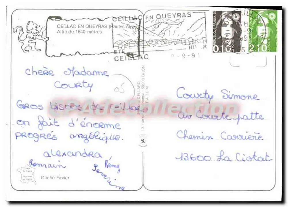 Ceillac in Queyras — Alte Alpi — editore P.A.D.E.M. n°9 - Verso