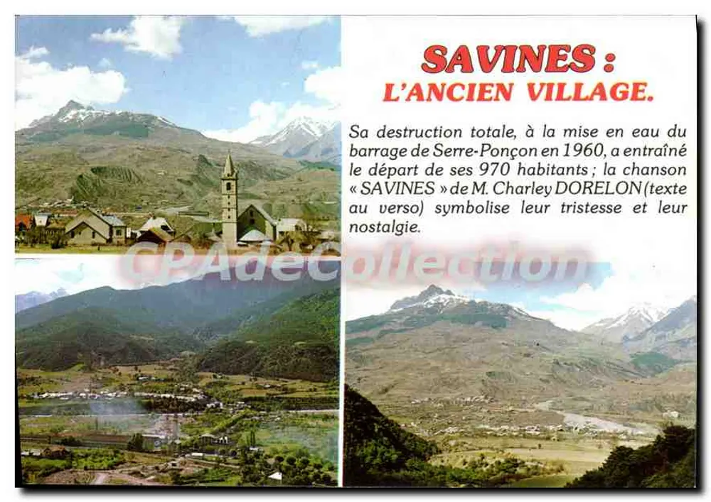 Savines : Het oude dorp — vernietiging in 1960 — Éditions Images des Savines - Voorkant