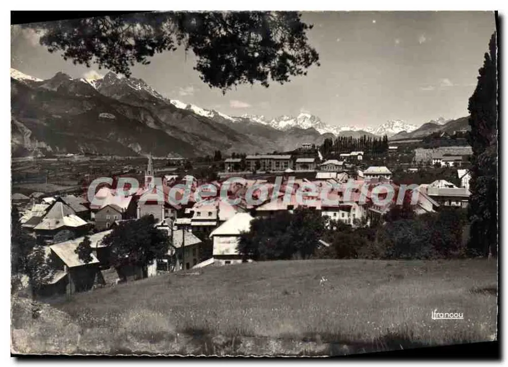 Guilhèstre (987 m.) und der Pelvoux (3942 m.) — Panoramablick — Edition F. BRAUNAU, Briançon - Vorderseite
