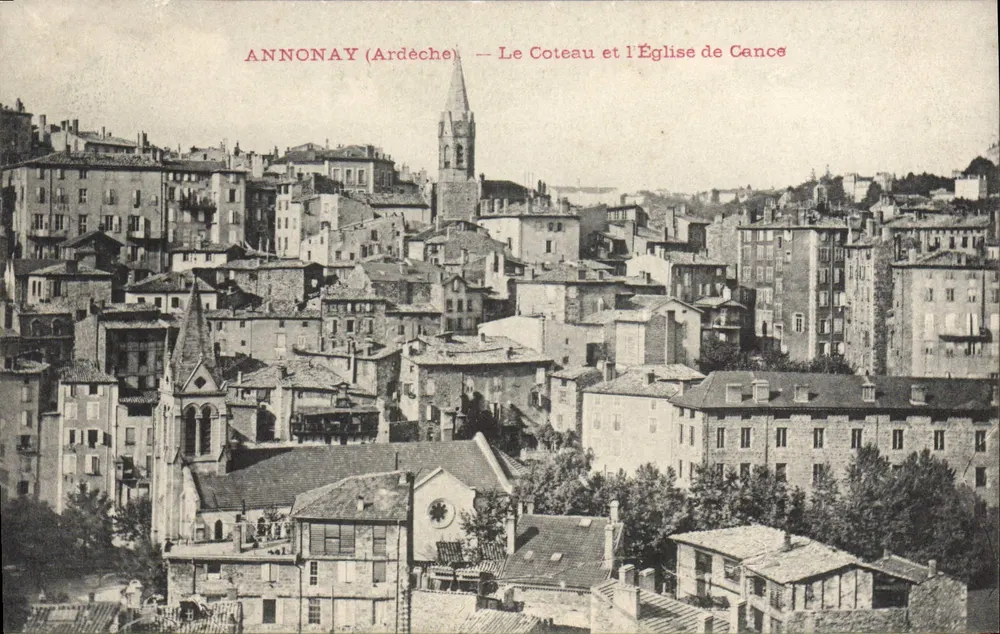 Annonay (Ardèche) — Der Hügel und die Kirche von Cancé - Vorderseite