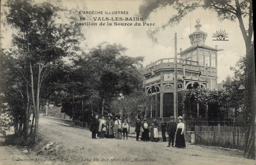 Vals-les-Bains — Pavillon der Quelle des Parks — L'Ardeche Illustrée, Lang fils aîné, phot.-edit., Montélimar - Vorderseite