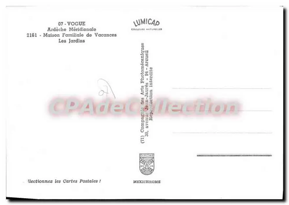 Les Jardins — Arcueil — Lumicap - Rückseite