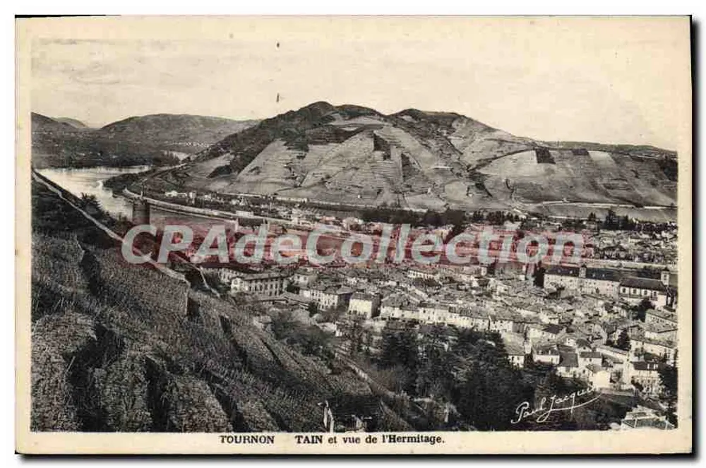 Tournon e vista do Hermitage — Paul Jacquie - Frente