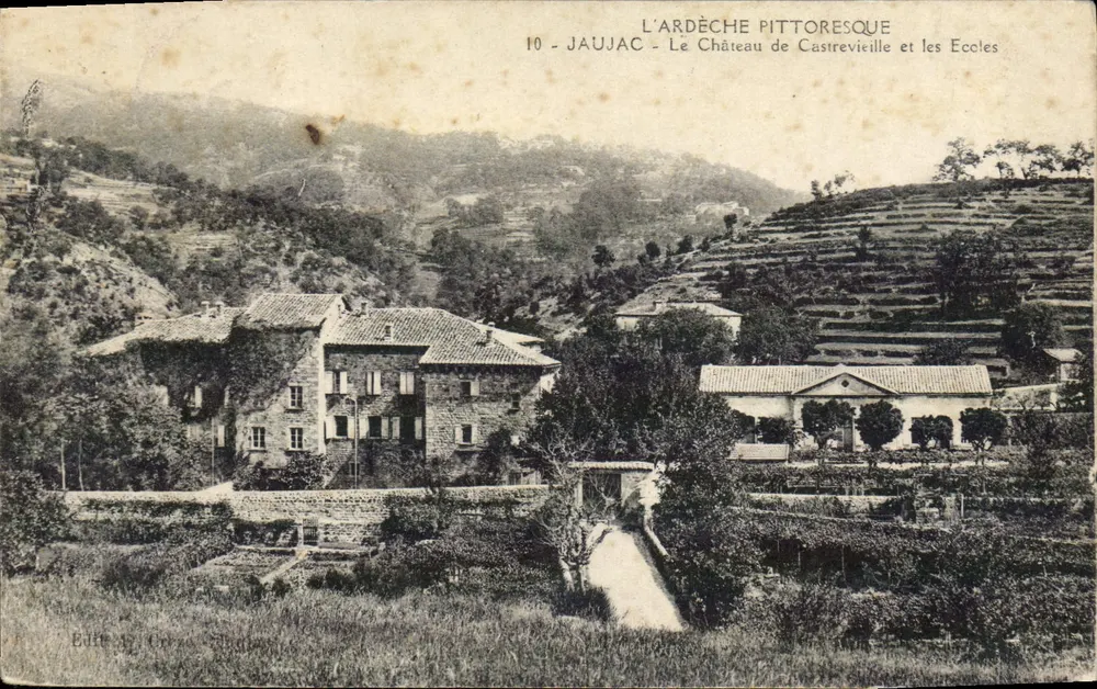 Jaujac - Schloss Castrevicille und die Eccles — Verlag Buffet, 37, Chorges, Drôme - Vorderseite