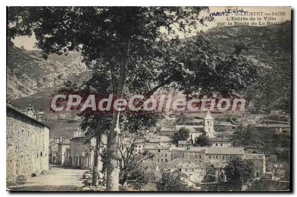 Saint-Laurent-les-Bains — Eingang in die Stadt über die Route de La Bastide — Verlag L. Puy, n° 472 - Vorderseite