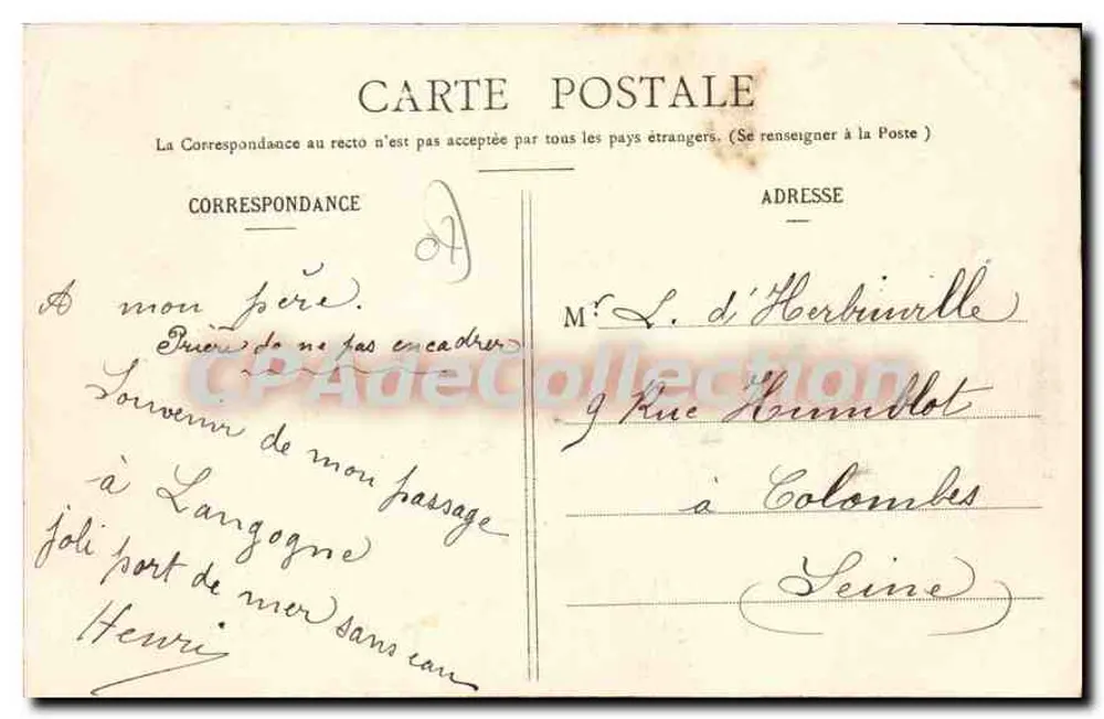 Langogne (Umgebung) — Blutige Herberge von Peyrebeille (Ardèche), wo Pierre Leblanc, Jeanne Breysse, ihre Ehefrau und Jean Rochette, der Dienstbote, nach mehr als 30 Jahren Mord 1832 hingerichtet wurden — Verlag ABACO, Nr. 134 - Rückseite