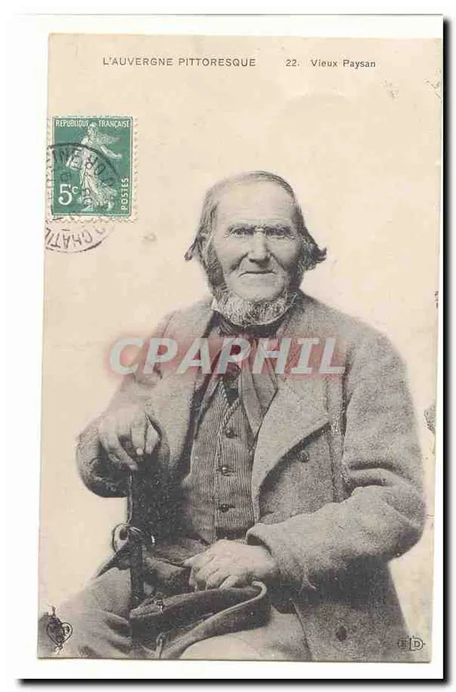 Alter Bauer — Die pittoreske Auvergne, Serie 22 — Verlag E.D. - Vorderseite