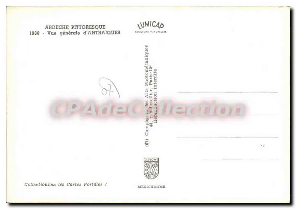 Antraigues — Allgemeiner Blick — Lumicad - Rückseite