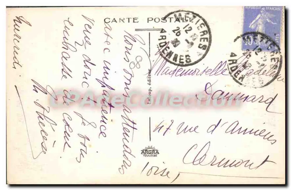 Charleville — Der Dukal-Platz und das Rathaus — Verlag Le Loup - Rückseite