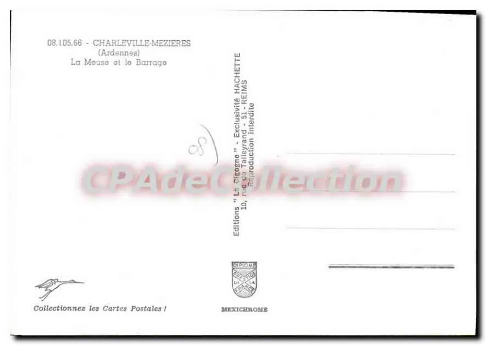 Charleville-Mézières — Die Meuse und der Staudamm — Éditions Hachette - Rückseite