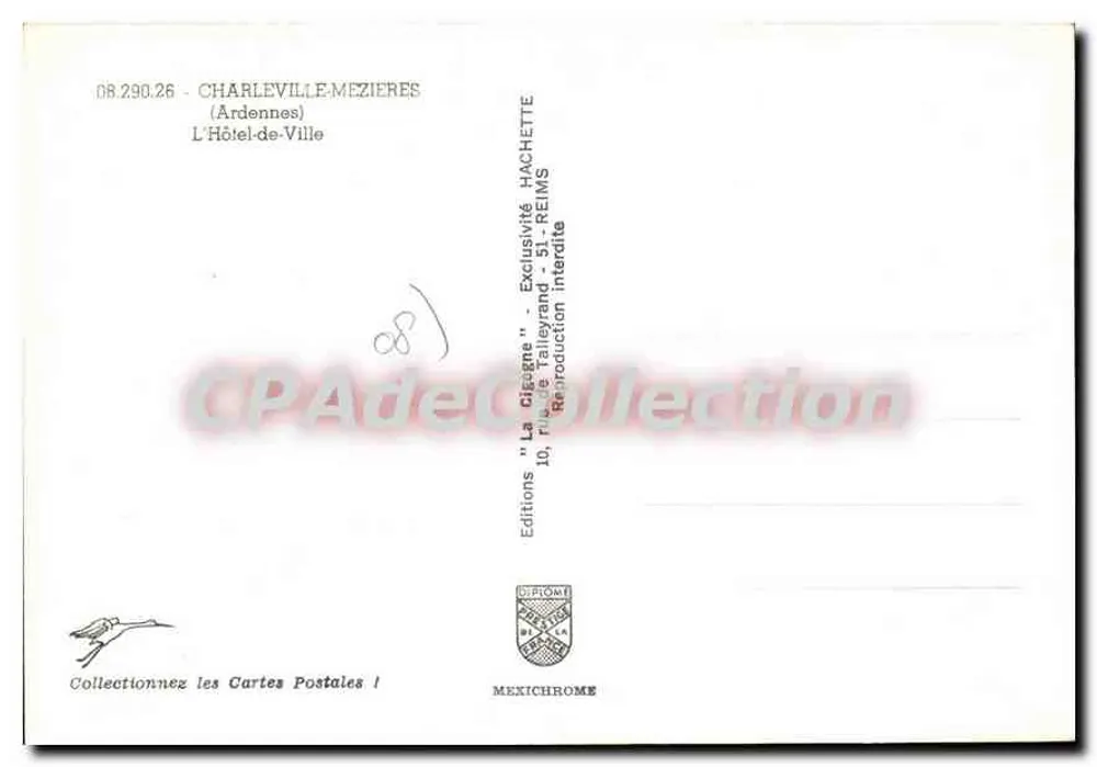 Charleville-Mézières — Das Rathaus — Hachette-Edition - Rückseite