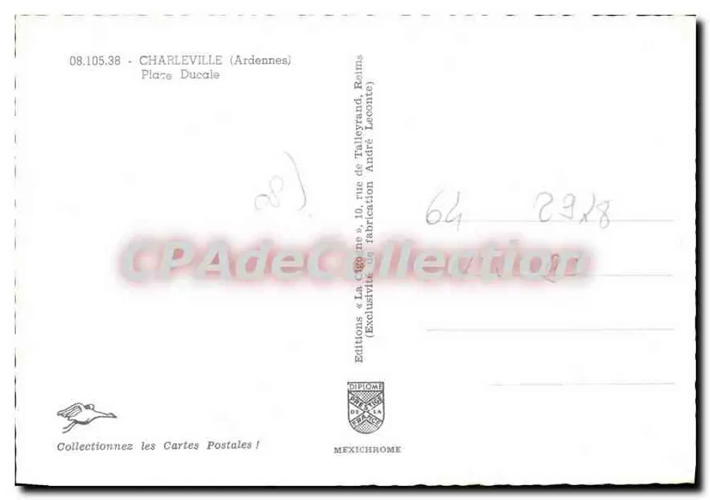 Place Ducale — Charleville-Mézières (Ardennes) — Éditions Diplôme - Verso