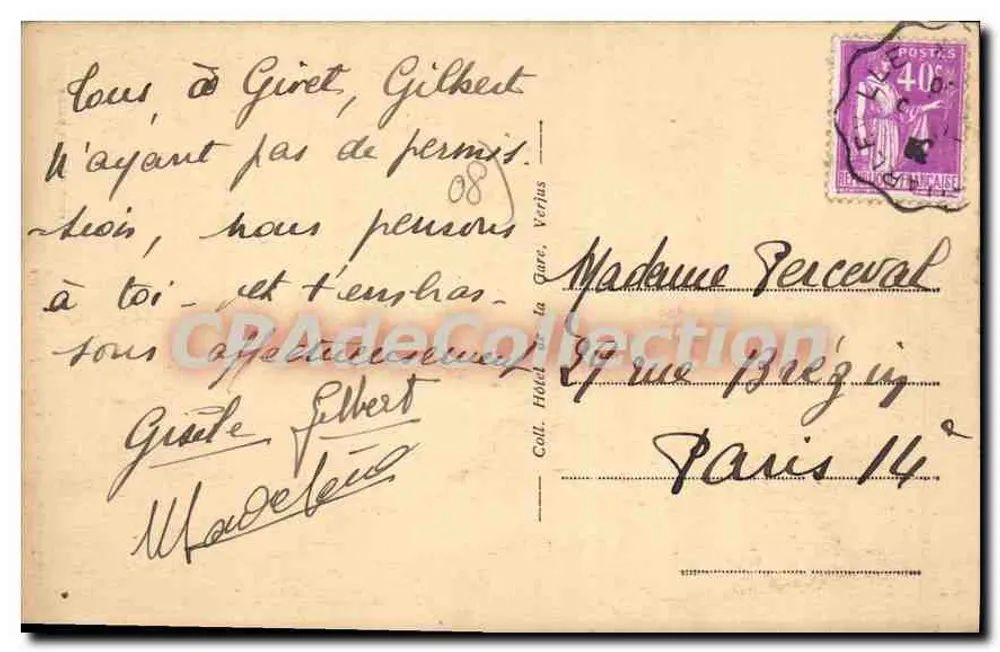 Givet (Ardennes) — Kirche Saint-Hilaire — Foto. Combier Magon - Rückseite