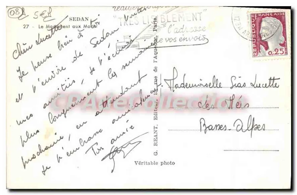 O Monumento aos Mortos em Sedan — G. Rieant, Paris, n°27 - Verso