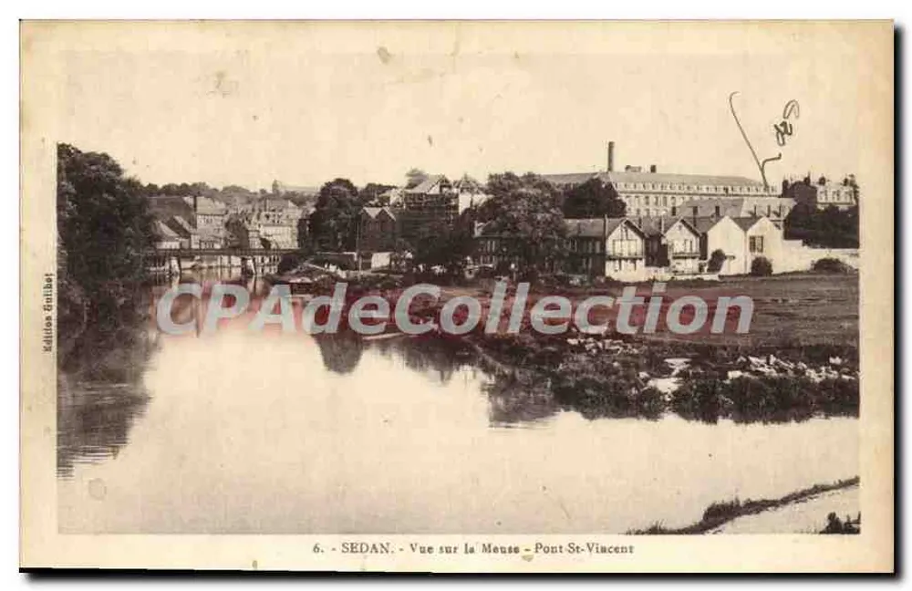 Sedan - Blick auf die Maas - Brücke Saint-Vincent — Edition Guillet, Nr. 6 - Vorderseite