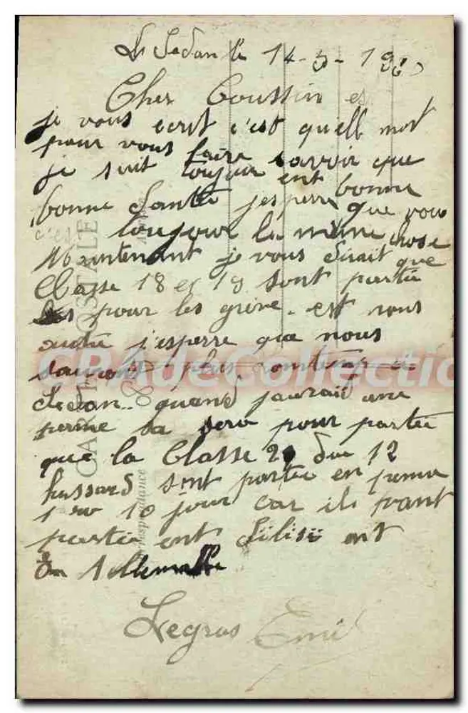 Sedan — Entrada do Bairro Fabert (Dragões) — A. Sheinmé, Sedan - Verso
