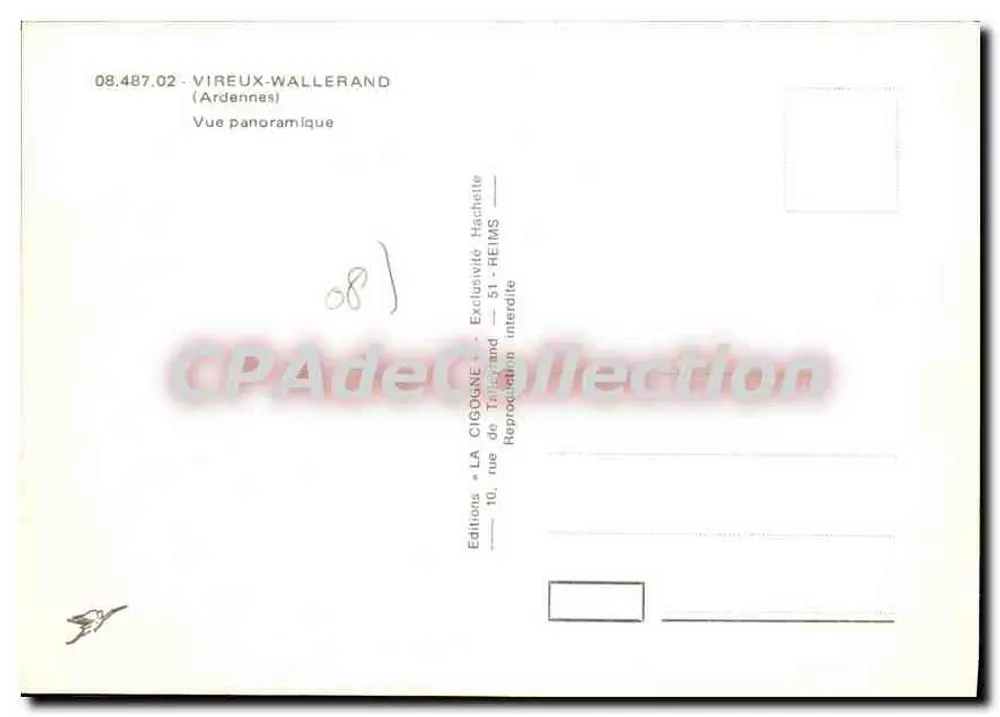 Vireux-Wallerand — Panoramablick — Editions LA CIGOGNE, Reims - Rückseite
