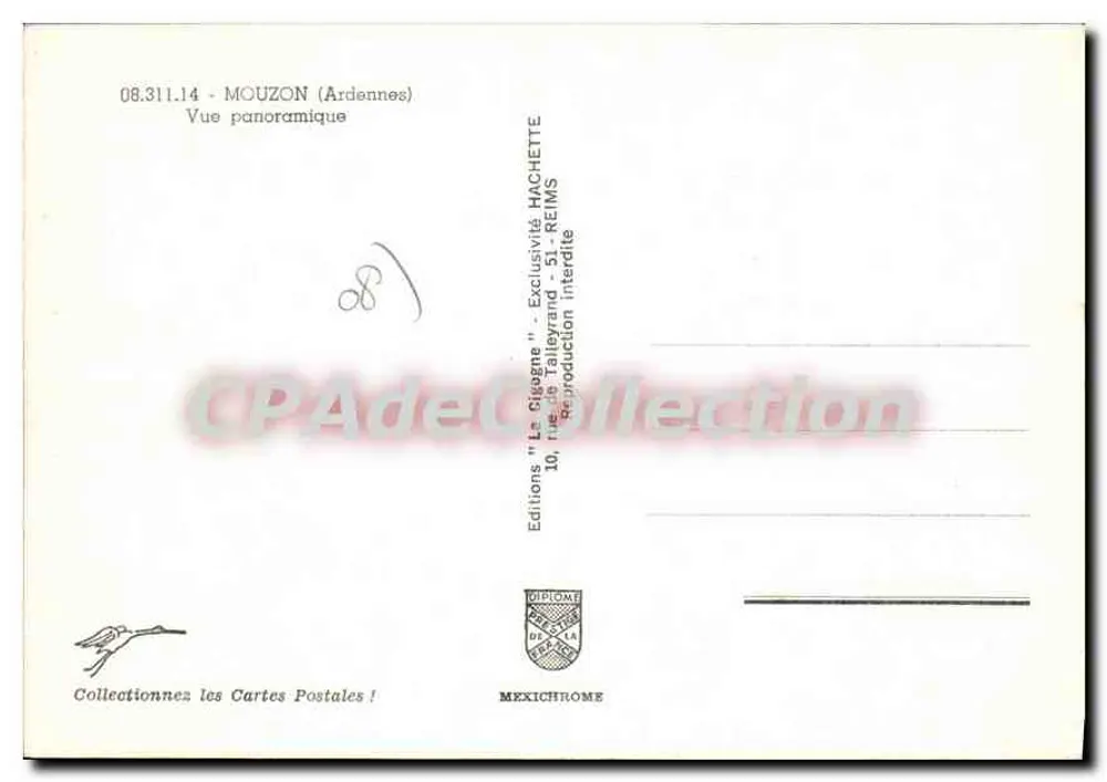 Mouzon (Ardennes) — Vista panoramica — Edizioni 'La Gipéens' n° 08.311.14 - Verso