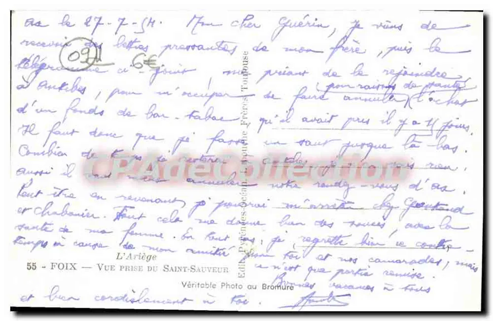 Foix — Ansicht vom Saint-Sauveur — Édith Pyrénées-Orientales - Rückseite