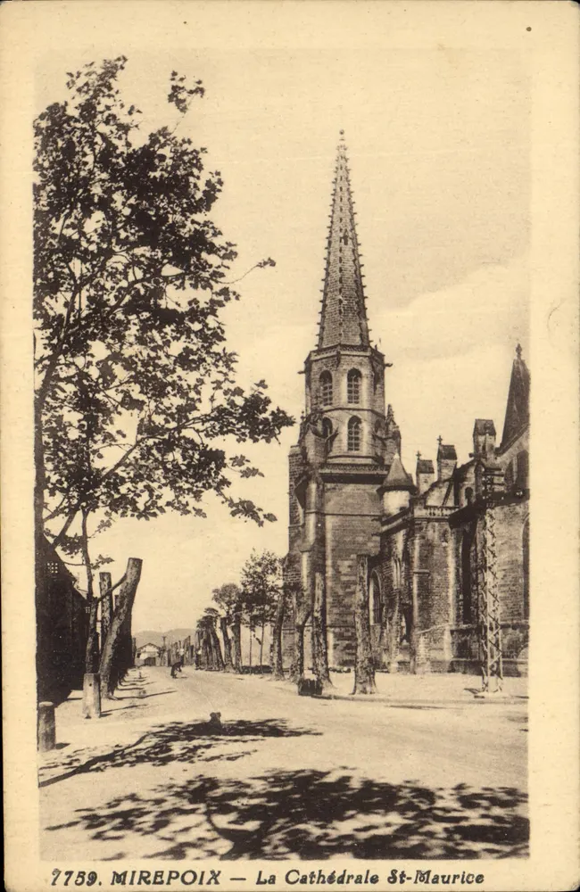 Mirepoix — La Catedral de San Mauricio — editor anónimo, n° 7759 - Anverso