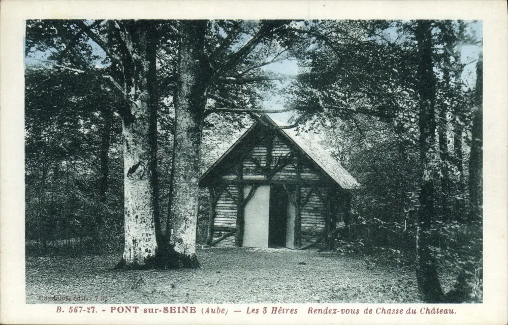 PONT-sur-SEINE (Aube) — Los 3 Tilius Reunión de Caza del Castillo — Candelot, edición 700 - Anverso