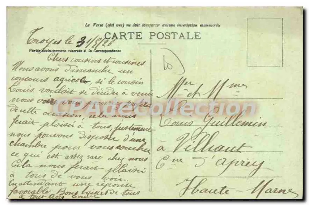 Troyes - Rue Urbain-IV — Maison des Magasins Réunis, édit. Troyes - Verso