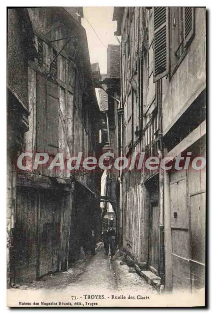 Ruela dos Gatos — Troyes — Casa dos Magasins Réunis, editor, Troyes - Frente