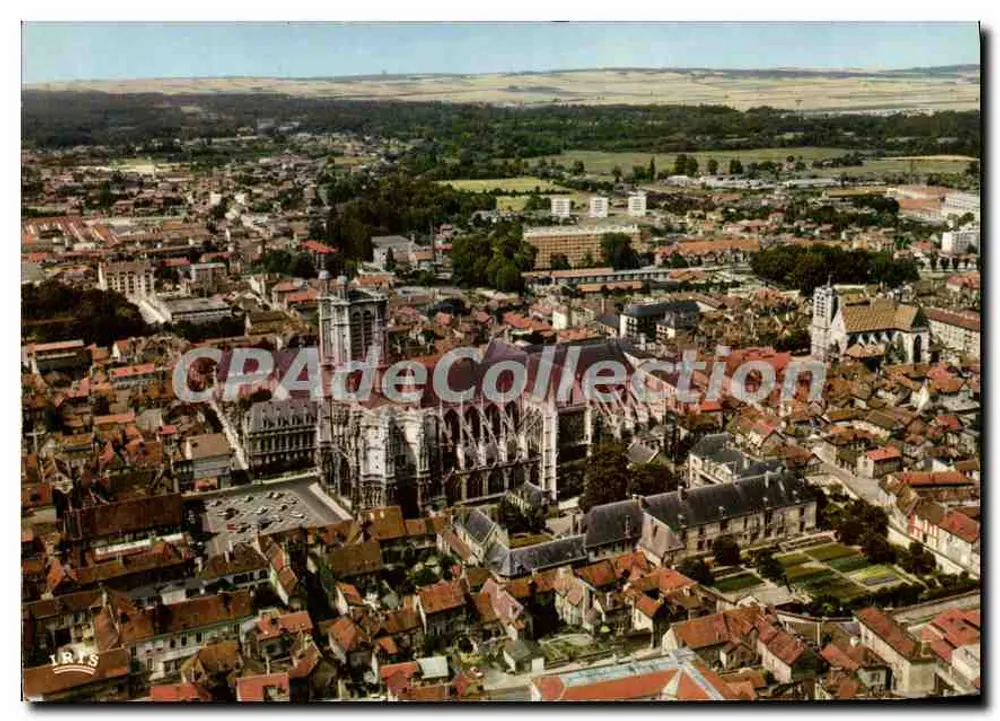 Troyes (Aube) — Luftbild der Kathedrale — Éditions Hachette, Reims - Vorderseite