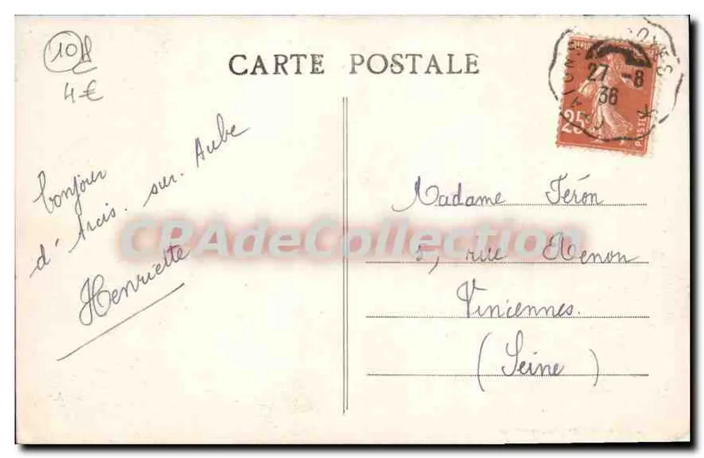Arcis-sur-Aube — La Tour du Château — Gradassu-Royer, n° 108 - Verso