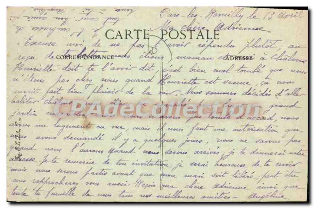 Romilly-sur-Seine — La Rue Gornel-Boirin — Verlag: Thévenin-Roëe, Girdonnier - Rückseite