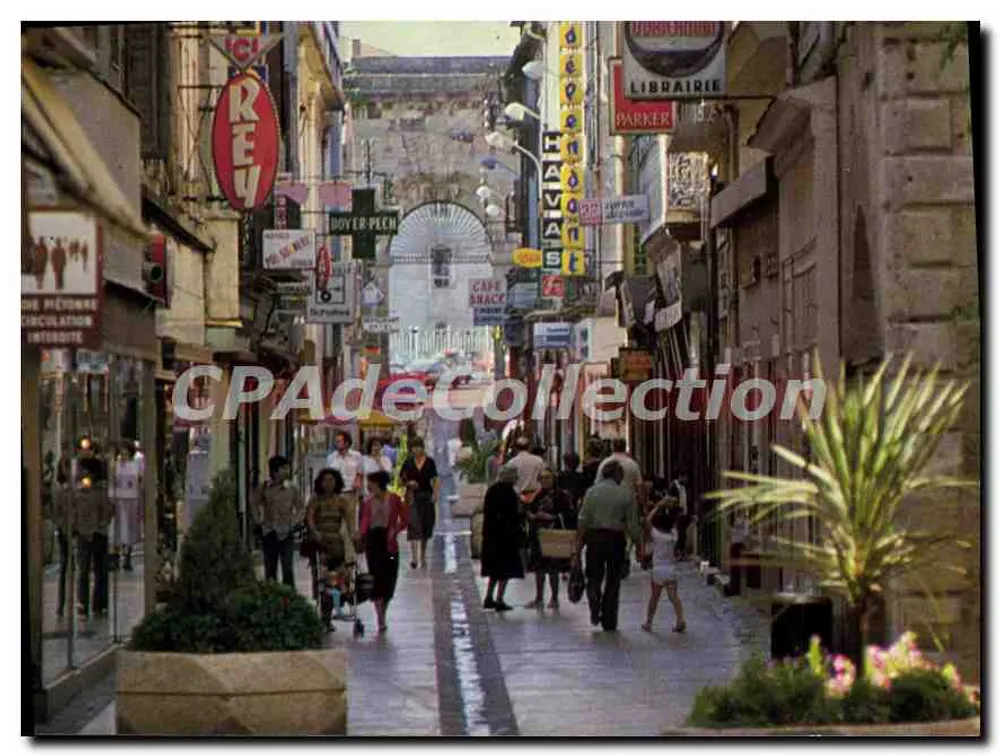 Carcassonne — Eine Fußgängerstraße der Stadt — Herausgeber: COMPA, Toulouse - Vorderseite